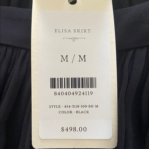 NWT Doen Elisa silk skirt in black - Picture 12 of 15